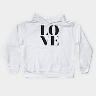 Love Typography Kids Hoodie